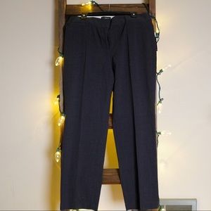 Liz Claiborne Career Audra Classic Straight Leg Slimming pants Size 14 Charcoal
